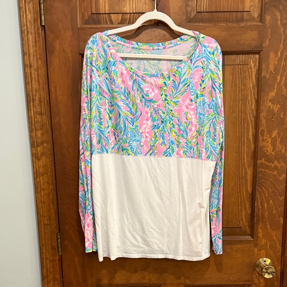 Lilly Pulitzer Multicolor Leaf Print Blouse